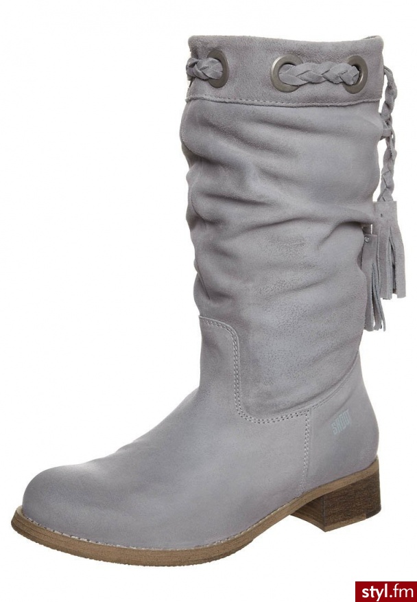 Shoot Kowbojki i Buty motocyklowe szary (SH13648) - Pozostałe Buty Moda