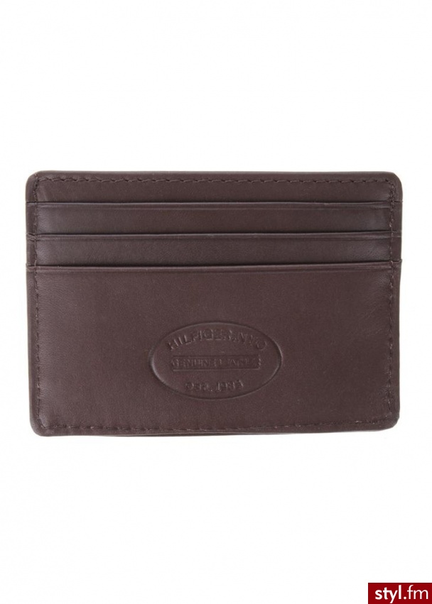 TOMMY HILFIGER Etui na karty lub wizytówki eton brązowy - Portfele i etui Dodatki Moda