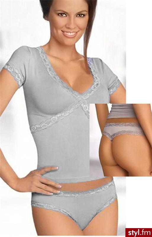 Gatta stringi Bodywear Roccoco 1483S szary - Majtki Bielizna Moda