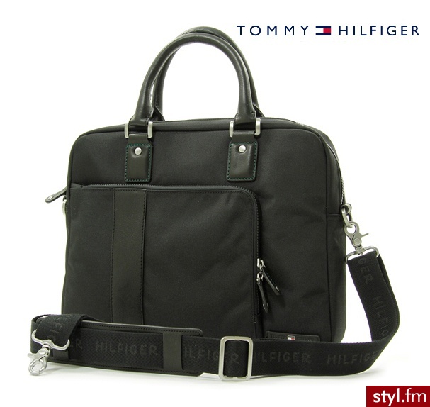 Tommy Hilfiger TORBA NA LAPTOPA YATES I SMALL BRIEFCASE BLACK - Torebki na wieczór Torebki Moda