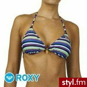 Roxy Biustonosz damski EASY DOES IT TIKI TRI multikolor roz.L (3606857681743) - Na plażę Bielizna Moda
