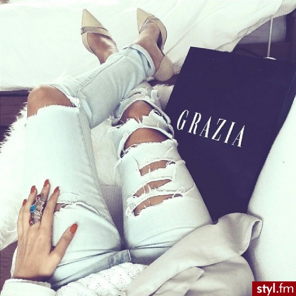 Jeansy Spodnie Moda