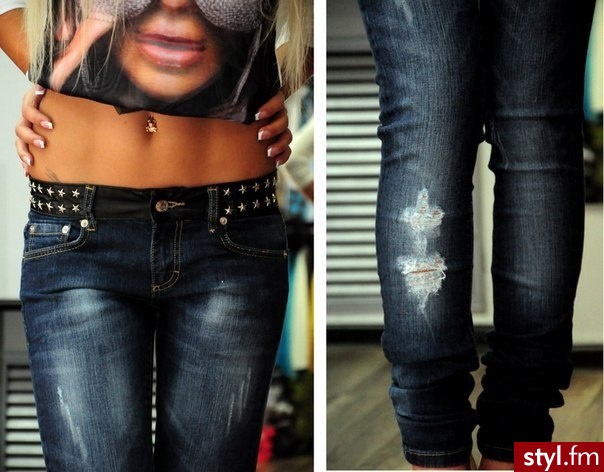 Jeansy Spodnie Moda