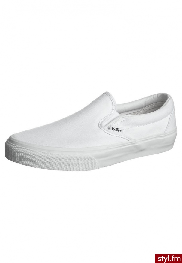 Vans CLASSIC SLIPON Półbuty wsuwane biały - Półbuty Buty Moda