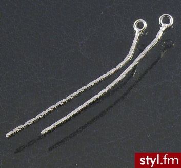 Łańcuszki do kolczyków 4cm para - Łańcuszki Biżuteria Moda