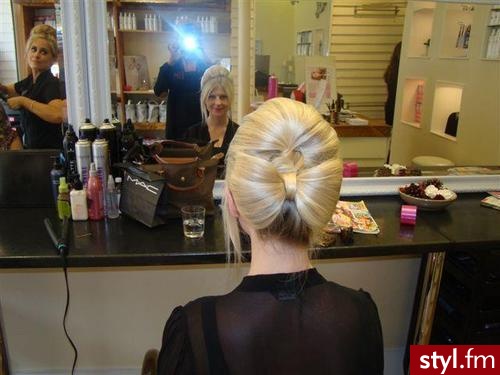 Blond Upięcie Proste Wieczorowe Długie Fryzury