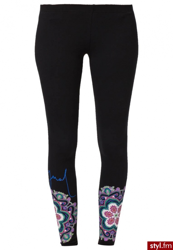 Desigual FLOWER ROMANTIC Legginsy - Leginsy Spodnie Moda