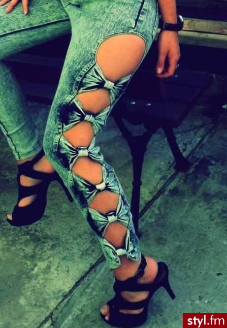 spodnie - Jeansy Spodnie Moda