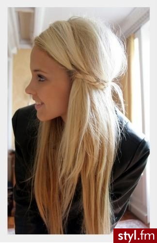 Blond Rozpuszczone Proste Na co dzień Długie Fryzury