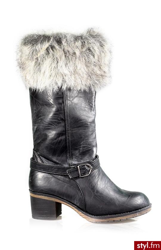 Timeless Kozaki z futerkiem 2.319504 (czarny) - Kozaki Buty Moda