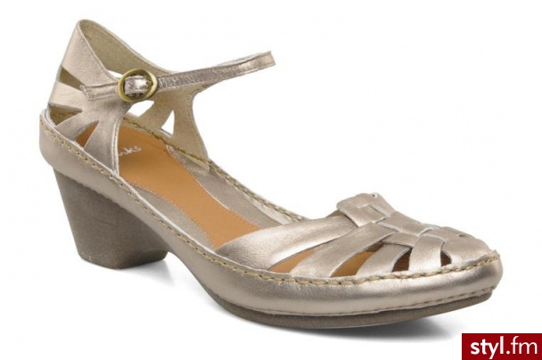 Clarks SANDAŁY G2 TOILE W BY CLARKS (złoty) - Półbuty Buty Moda