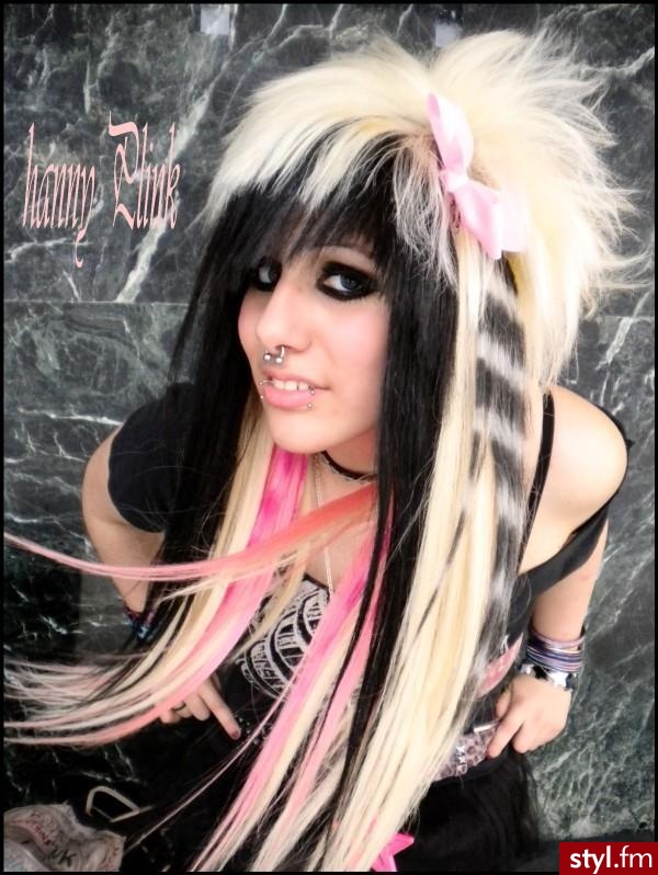 EMO Alternatywne Średnie Fryzury