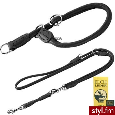 Hunter Komplet Hunter Round & Soft: Smycz i obroża dla psa - Rozmiar obroży: max. 50 cm, O 10mm - Psy Zwierzaki