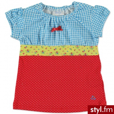 Feetje Girls Mini Tunika kolor niebieski/czerwony - Tuniki Ciuchy Moda