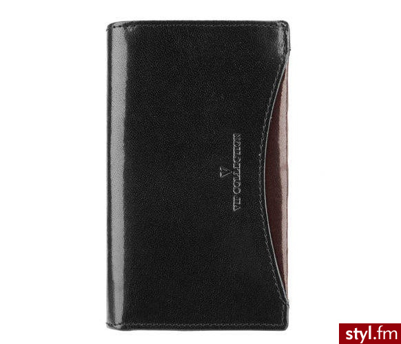VIP COLLECTION ETUI NA KARTY PRESTIGE CZARNE CZARNY (V05-02-133-14) - Portfele i etui Dodatki Moda