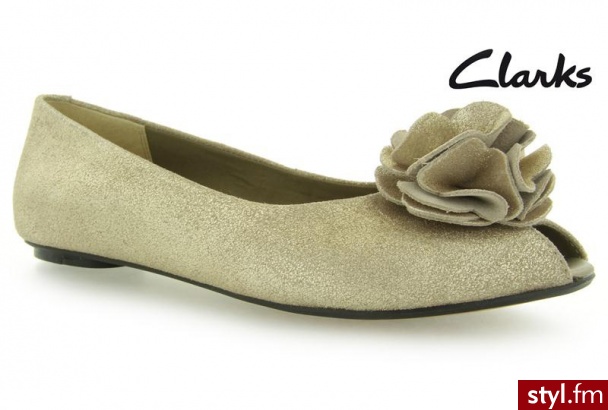 Clarks Advent Season Champagne Lea - Balerinki Buty Moda