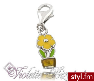 Violette Srebrna przywieszka kwiatuszek 115 - Wisiorki Biżuteria Moda