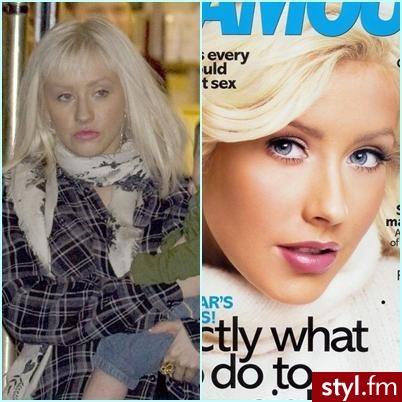 Christina Aguilera bez makijażu - Makijaże
