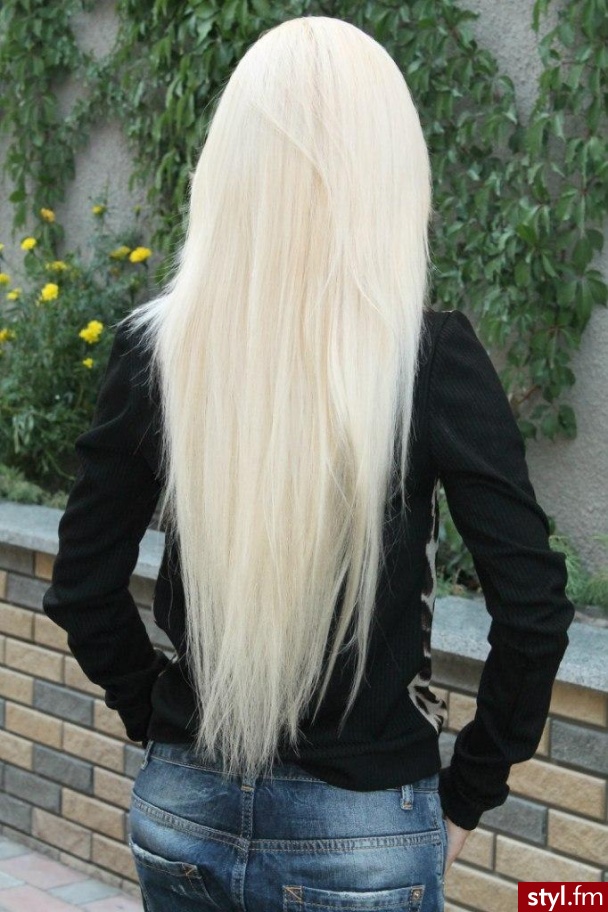 Blond Rozpuszczone Proste Na co dzień Długie Fryzury