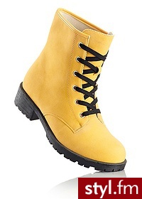 Bonprix Botki żółty 951164_18286 - Botki Buty Moda