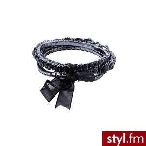 Set of 3 diamante bracelets - Black - Promod - Polyvore. Pobrano ze strony: http://www.polyvore.com/set_diamante_bracelets_black_promod/thing?id=25083312 - Pozostałe Dodatki Moda