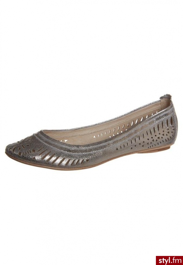 Bronx Baleriny srebrny - Balerinki Buty Moda