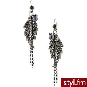 Dangle Chain Silver Feather Leaf Earrings - 2028 Jewelry - Polyvore. Pobrano ze strony: http://www.polyvore.com/dangle_chain_silver_feather_leaf/thing?id=24741614#1292779279957 - Pozostałe Dodatki Moda