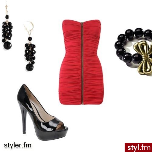 czerwona sukienka - Styler