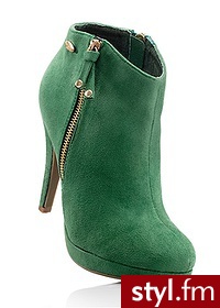 Bonprix Botki zielony 934013_24409 - Botki Buty Moda