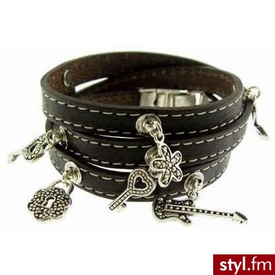 Leather Rocker Bracelet - Gas Bijoux - Polyvore. Pobrano ze strony: http://www.polyvore.com/leather_rocker_bracelet/thing?id=18080867 - Pozostałe Dodatki Moda