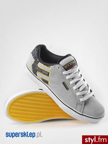 Etnies BUTY ROCKSTAR FADER VULC (GRY/BLK/YEL) 41 Odcienie szarości i srebra Skate - Pozostałe Buty Moda