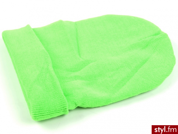 CZAPKA BEANIE HAT NEONOWA ZIELONA - Nakrycia głowy Dodatki Moda