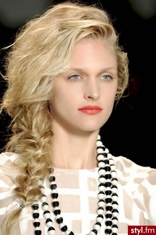 Blond Warkocze Kręcone Na co dzień Długie Fryzury