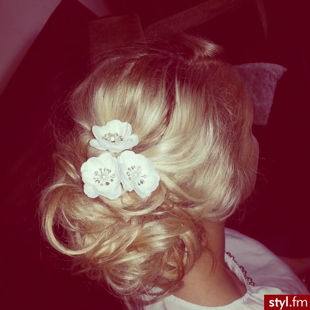 Blond Upięcie Kręcone Ślubne Długie Fryzury