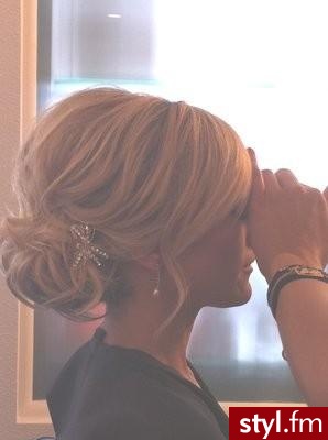 Blond Upięcie Proste Ślubne Długie Fryzury