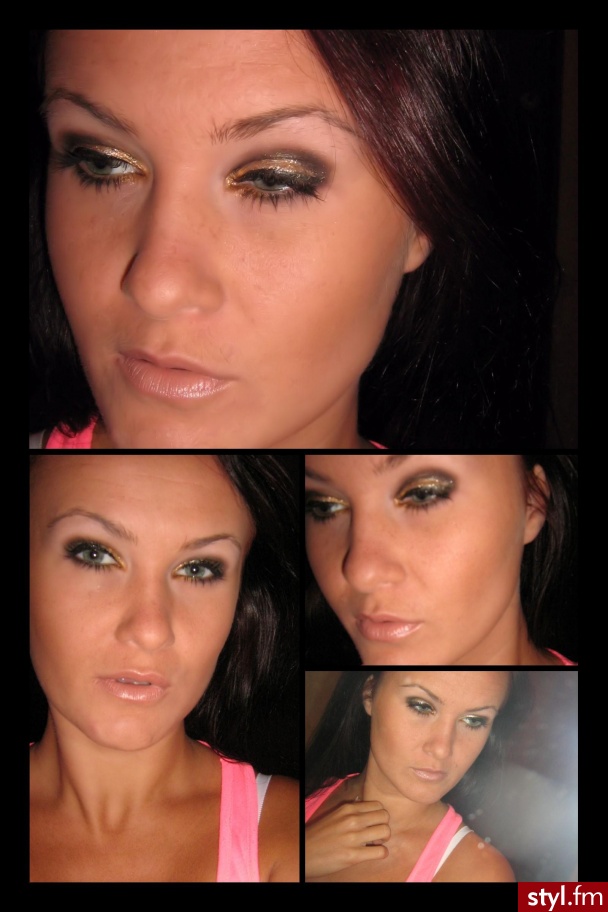 nyx gold glitter - Wieczorowe Makijaże