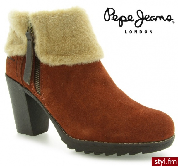 Pepe Jeans BOTKI TOTTEMHAM RUST SUEDE - Botki Buty Moda