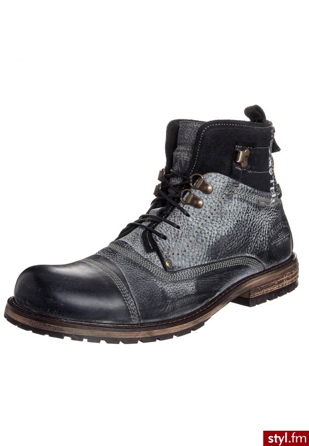 Yellow Cab SOLDIER Botki sznurowane czarny - Botki Buty Moda