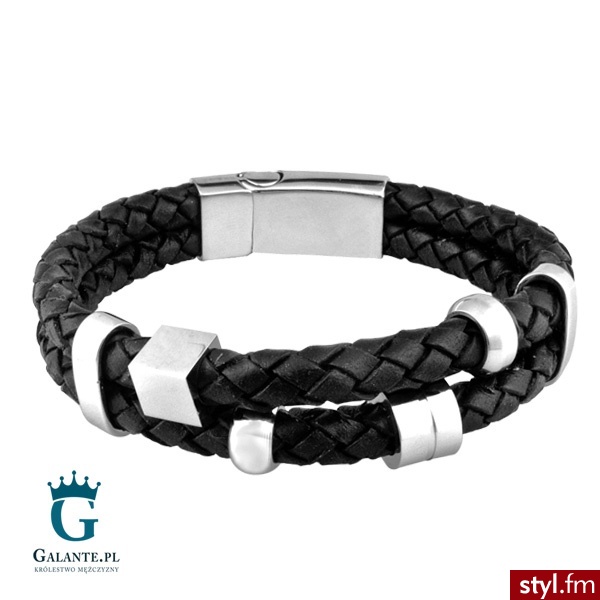 Inspirit Bransoleta męska pleciona SB-141 - Bransoletki Biżuteria Moda