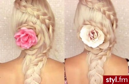 Blond Warkocze Proste Na co dzień Długie Fryzury