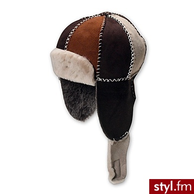 PLAYSHOES Czapka z nausznikami z wełny owczej brązowy - Nakrycia głowy Dodatki Moda