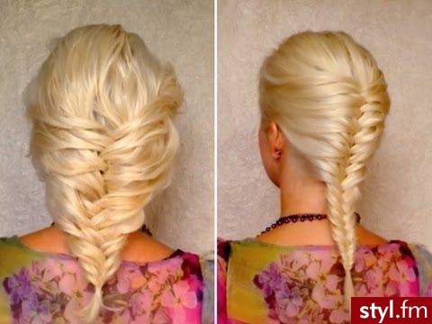 Blond Warkocze Proste Na co dzień Długie Fryzury