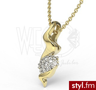 WĘC Wisiorek z brylantami LPW-20z 0,07ct H/Si - Wisiorki Biżuteria Moda