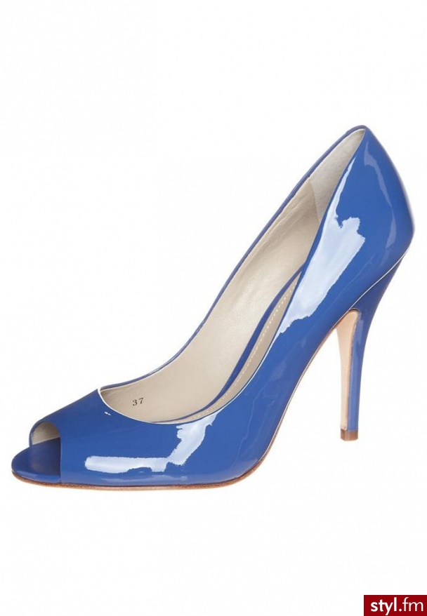 Mario Giordano Szpilki Peep Toe niebieski - Szpilki Buty Moda