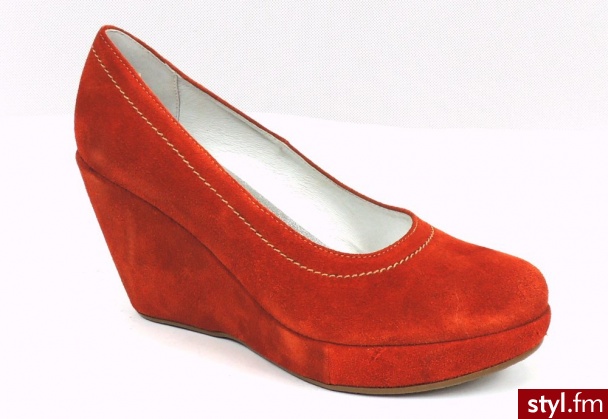 Anabelle Czółenka na koturnie 4120025D - Czółenka Buty Moda