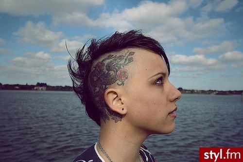 Brązowe Punk Rock Alternatywne Krótkie Fryzury