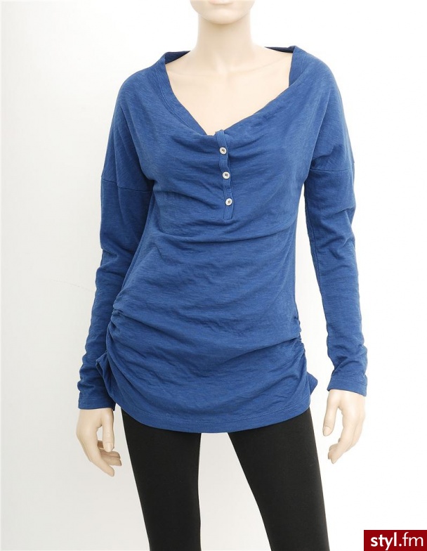 Unisono BLUZKA 199 BLU JEANS - Bluzki Ciuchy Moda