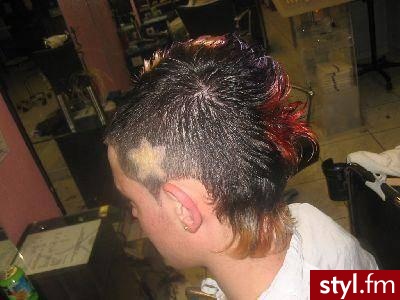 wzory na głowie. Fryzury dla odważnych. wzory na głowie - Internetowy Katalog Fryzur IKF.com.pl, propozycje fryzur na każdą okazję np. fryzury sylwester - Punk Rock Alternatywne Średnie Fryzury