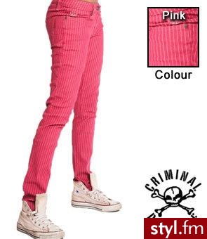 Spodnie różowe w paski =) Koszt: 28.00$ - Pozostałe Ciuchy Moda