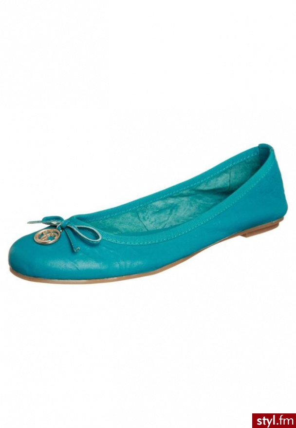 Scapa Baleriny turkusowy - Balerinki Buty Moda